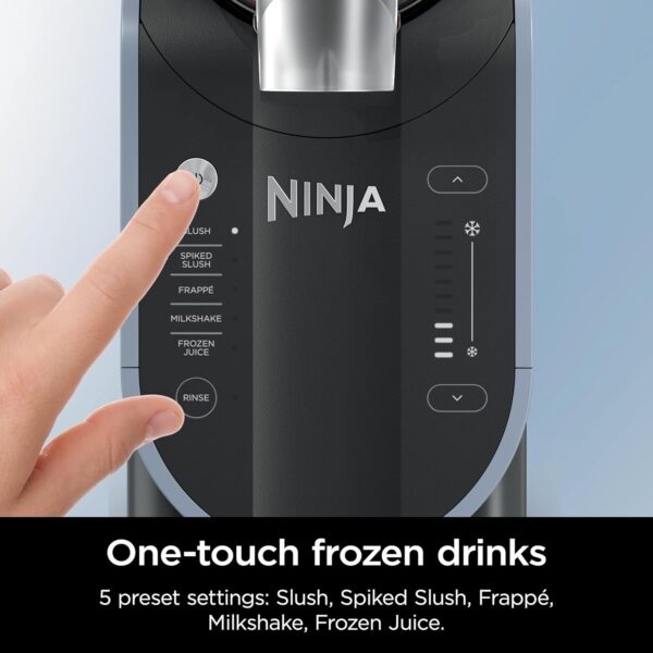 d7acb0e8ae2c42f78ae5e9b134594603 SLUSHi with RapidChill Technology, 88 oz. Frozen Drink & Slushie Machine, 5 Preset Programs, Margaritas, Frappés, and More, Premium Accents, Black, FS301