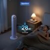 Dreo Tower Fan for Bedroom, 25ft/s Smart Standing Fans, 90° Oscillating Floor Fan with 4 Modes, 4 Speeds, 8H Timer, 28dB, Bladeless, Remote, 28 dB, Works with WiFi Voice Control