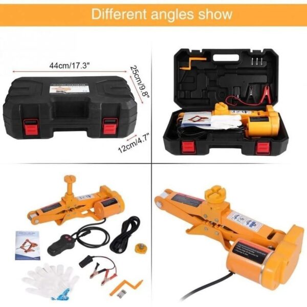d86dde9f6b8940e6b685e06438d1c389 3Ton 12V DC Automotive Car Electric Jack Lifting SUV Van Garage and Emergency Equipment