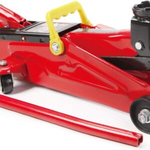 3 Ton Low Profile, Aluminum and Steel Racing Floor Jack with Dual Pistons Quick Lift Pump for Sport Utility Vehicle, Lifting Range 3-15/16" min to 18-5/16" max, Red