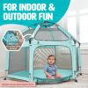 POP 'N GO Premium Indoor and Outdoor Baby Playpen - Play Yard - Sweet Mint