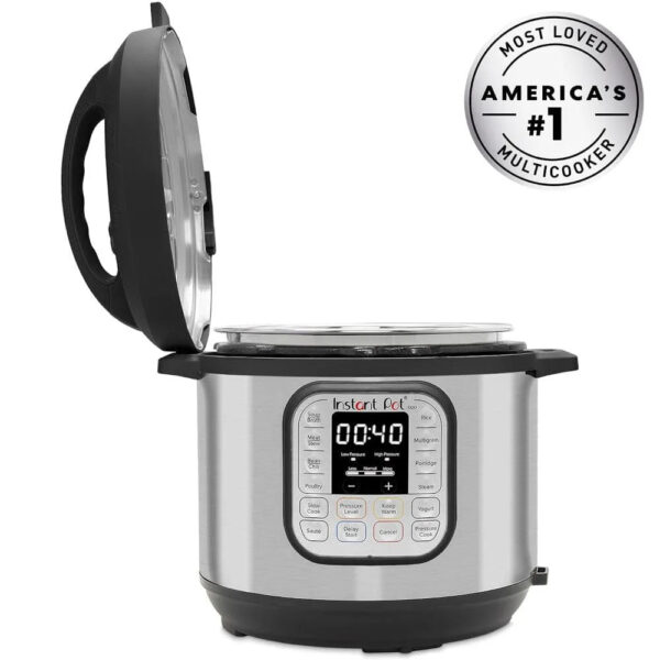 d90603004ea14755834f56856852f8f9 Instant Pot 8 qt. Stainless Steel Duo Electric Pressure Cooker