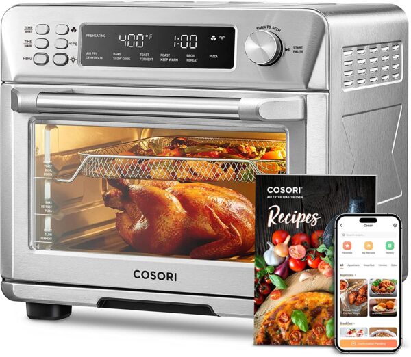 d9222bfb208b49509a5a85659a74412c COSORI Toaster Oven Air Fryer Combo, 12-in-1, 26QT Convection Oven Countertop