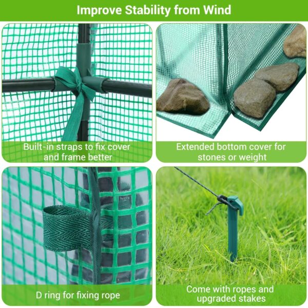 d97477db8c5b4c379f37d7a72bea64af Ohuhu Greenhouse for Outdoors with Screen Windows