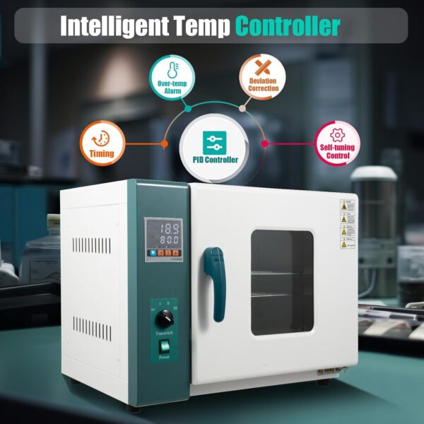 d99462549373415d94e749bddc03b32b 110V 1000W Horizontal Electric Blast Drying Oven 45L/12Gal Lab Forced Air Convection Drying Oven with Intelligent Temperature Controller for Industrial, Schools, Research Institutes