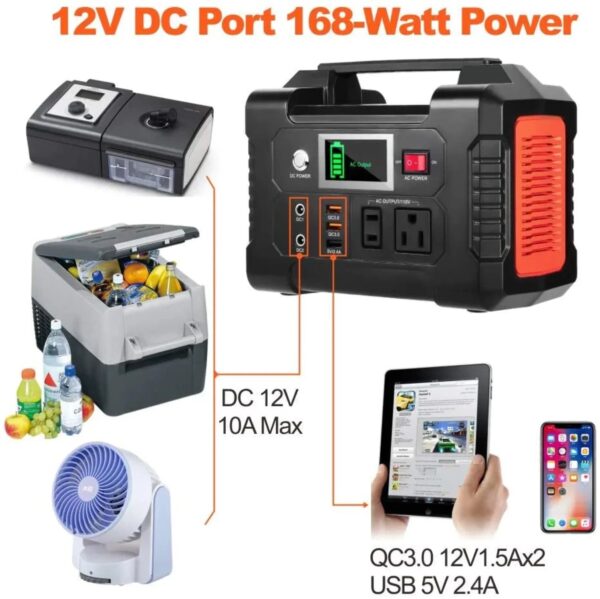 d9a9644a44f845968c5a7a2bcaa07744 200W Portable Power Station, FlashFish 40800mAh Solar Generator with 50W 18V Portable Solar Panel