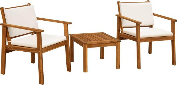 d9e2ba00050744c18ab493046925df2a Patio Furniture 4 Piece Outdoor Acacia Wood Patio Conversation Sofa Set with Table & Cushions Porch Furniture for Deck, Balcony, Backyard