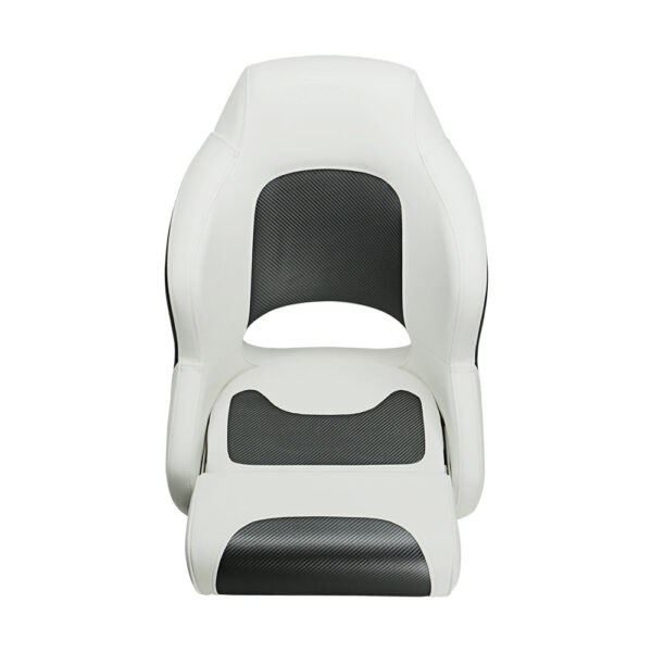 Seamander S1043 series Premier Pontoon Furniture Bucket Seat, Captain Seat, Colors White/Charcoal