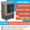 Open Box Hessaire Indoor/Outdoor Portable 500 Sq Ft Swamp Air Cooler
