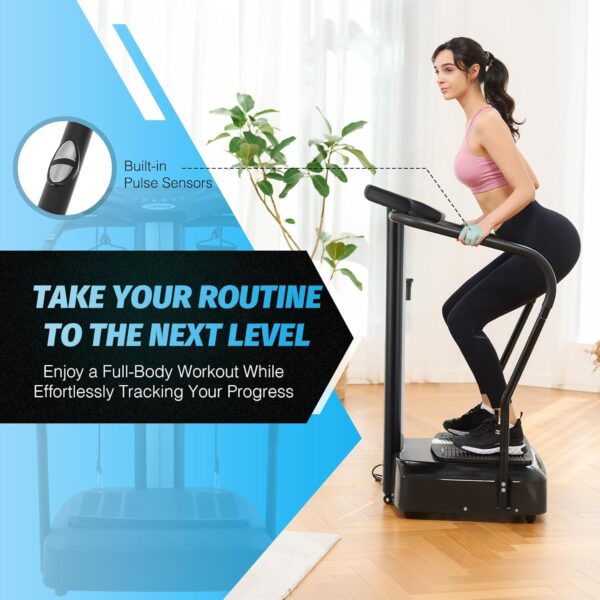 da88614e8a364141981df29ce5d20f3b Whole Body Vibration Plate, 500W Vibration Plate Exercise Machine with 99 Levels 3 Preset Modes & 2 Resistance Bands, Training Fitness Vibration Platform Machine for Home Gym with 330lb Capacity