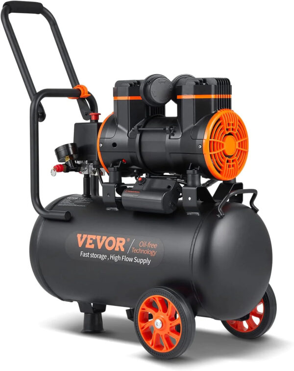 db44fdc8087147818d0cd870c2d739a6 VEVOR 6.3 Gallon Air Compressor, 2 HP 3.35 CFM Oil Free Air Compressor Tank & Max