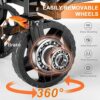 Uyittour Collapsible Wagon Cart Heavy Duty Foldable, Utility Grocery Wagon for Camping Sports Shopping
