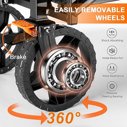 db993737b500480183a0432a2718b927 Uyittour Collapsible Wagon Cart Heavy Duty Foldable, Utility Grocery Wagon for Camping Sports Shopping