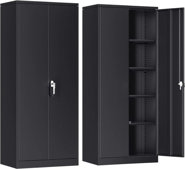 dbba64acdf9b42349a8d927ac4a11226 Atripark Metal Storage Cabinet with Lock, 72" Lockable Garage Tool Cabinet with Doors