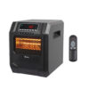 Portable Space Heater, 750W/1500W Small Infrared Heater w/ Remote, LED Display, 3 WorModes, Safe Electric Heater for Home Office Bedroom with Overheat Protection, 11.58′′ x 9.72′′ x 12′′, Q6153
