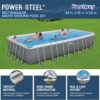Bestway Oval Above Ground Pool Set (10' x 6'7" x 33")| Includes Filter Pump & ChemConnect Dispenser