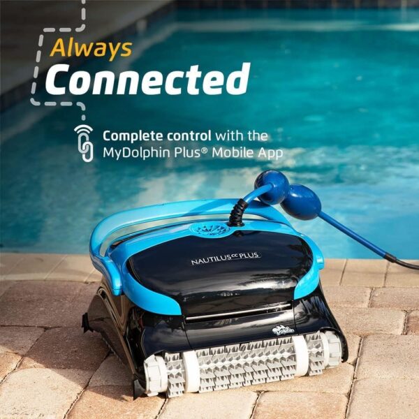 dc54d3a98a724c16abd3f61cce4a982b Dolphin Nautilus CC Plus Wi-Fi Automatic Robotic Pool Vacuum Cleaner, Always Cleaning, Never Charging, with Wall Climbing Scrubber Brush, Ideal for In-Ground Pools up to 50 FT in Length