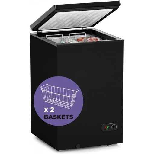 dcba1d8c501e484ab92cbecb5ee84f42 Chest Freezer – 3.5 Cu Ft with 2 Removable Baskets – Reach In Freezer Chest – Quiet Compact Freezer – 7 Temperature Settings – Black