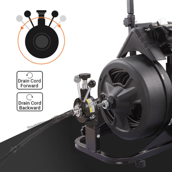 dcdab6c6e12a4488b6c84c9575b0a176 XtremepowerUS 45078 45078 Drain Snake Commercial w/Attachments 100' Electric Sewer