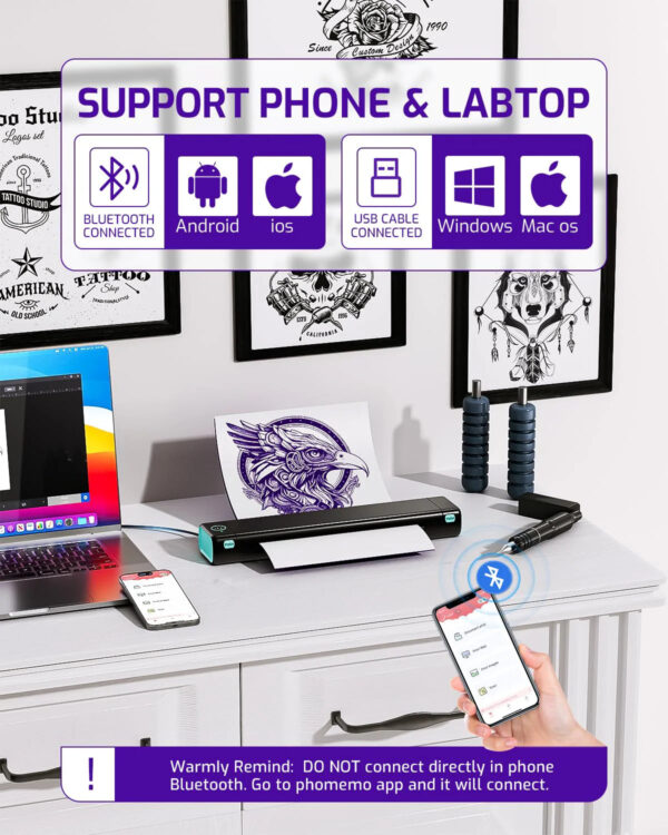 dce52274bdd64d59834a76838bffb5d0 Phomemo M08F Wireless Tattoo Stencil Machines