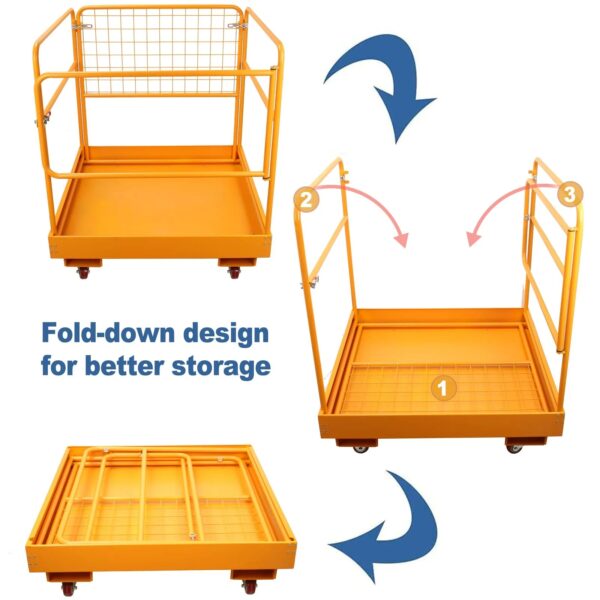 dcee67f93f2843a2b029e2cac0f36ed0 Sidasu Forklift Safety Cage 36x36 Inches Forklift Work Platform