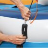 Tropical Breeze 6 Person Inflatable Party Island Large Relaxing Water Float with Detachable Sunshade and Cooler Bag