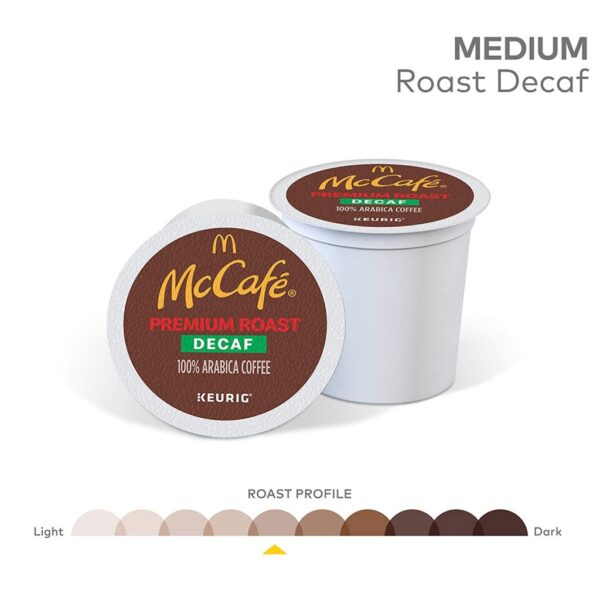 dd51e0f0817c46b4baea45fd60ca44c2 McCafe Decaf Medium Roast K-Cup Coffee Pods, 84 Count, 100% Arabica, Recyclable, Kosher
