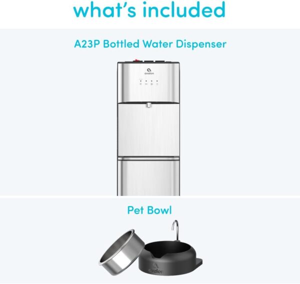 Limited Edition Self Cleaning Water Cooler Water Dispenser - 3 Temperature Settings - Hot, Cold & Room Water, Durable Stainless Steel Construction, Bottom Loading - UL Listed-Avalon