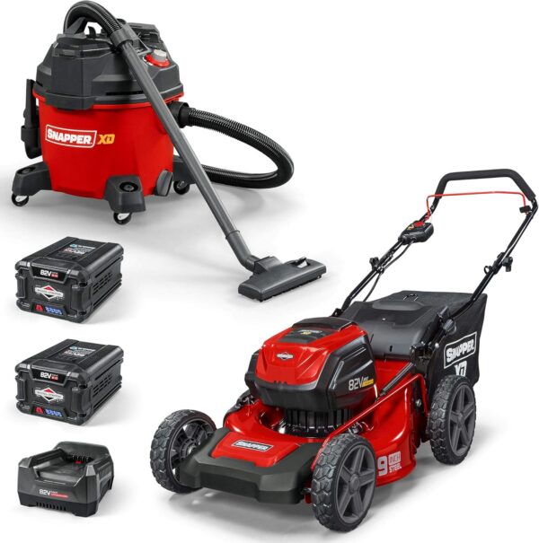 ddbeb4f5c27e493e98caa2ee891fbead 82V MAX 21′′ Electric Cordless Lawn Mower, Steel Deck, 3-in-1 Design, Red/Black
