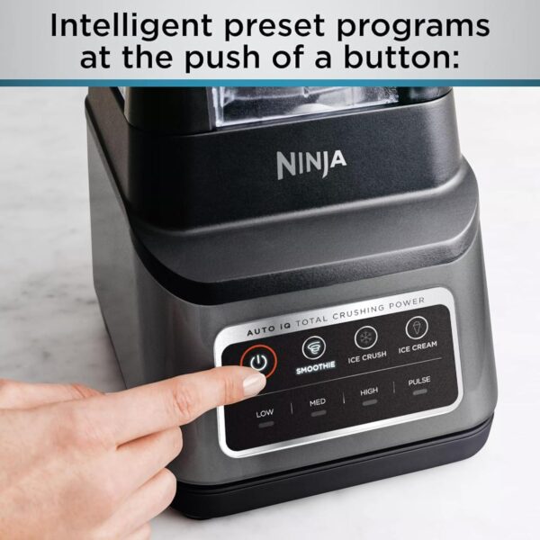 de30842eb5ff42ba9d1405f069c4a4a1 BN801 Professional Plus Kitchen System, 1400 WP, 5 Functions for Smoothies, Chopping, Dough & More with Auto IQ, 72-oz.* Blender Pitcher, 64-oz. Processor Bowl, (2) 24-oz. To-Go Cups, Grey