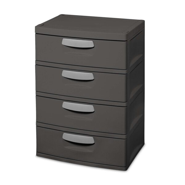 de3c7e26ebdc4c27af64cf228d4b6774 Sterilite 4 Drawer Plastic Storage Unit, Flat Gray, Heavy-Duty, BPA-Free