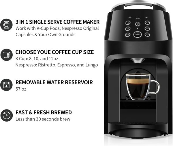 de71ab84eadb4b87918a3e43d57fe8e6 3-in-1 coffee machine, coffee and espresso machine combo for ground coffee