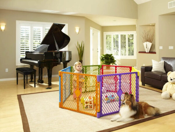 deaaa6fe5d314a13a755a90abf01b25d RUICHI Superyard Colorplay 6 Panel Freestanding Gate RUICHI