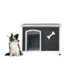 Outdoor Dog House, Large Wooden Waterproof Dog Cage, Windproof Warm Dog Kennel Easy to Assemble