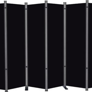 RANTILA 3 Panel Privacy Screen, 6 Ft Tall Folding Privacy Screen Room Dividers, Freestanding Room Partition Wall Dividers, 102''W x 20''D x 71''H, Black