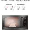 Air Fryer Combo 8-in-1 Countertop Microwave Oven, with Convection, Broil, Odor Removal Mode, 12.4" Position Memory Turntable, Child-Lock, 1.0 Cu.ft, Black Stainless Steel, ML2-EC10SA(BS)