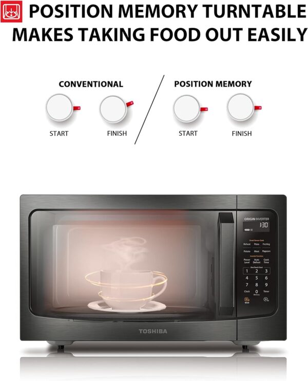 dfe6c7d5d70e475b93fd5f61e74df596 Air Fryer Combo 8-in-1 Countertop Microwave Oven, with Convection, Broil, Odor Removal Mode, 12.4" Position Memory Turntable, Child-Lock, 1.0 Cu.ft, Black Stainless Steel, ML2-EC10SA(BS)