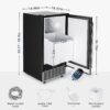 Commercial Under Counter Ice Maker Machine, 80Lbs/Day with 24lbs Ice Storage, Built-in Drain Pump/Automatic Cleaning/Timing Setting/Smart LCD Panel, Ideal for Both Home and Commercial Use