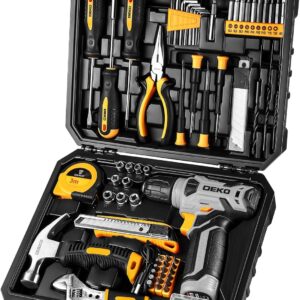Tool Set：Tool Kit with 8V Cordless Drill,Tool Box with Drill,Hand Drill Set for Men & Women,Home Tool Kits for House Repair,Handyman,DIY 126 Piece