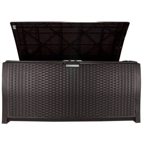 Suncast Resin 99-Gallon Deck Box - Mocha Brown - DBW9200- 52 in D x 27.5 in H x 27.6 in W