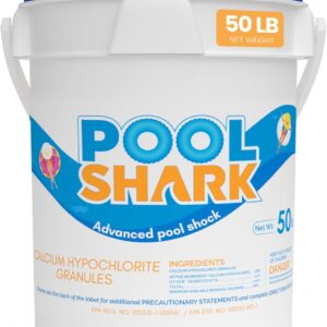 68% Calcium Hypochlorite Pool Shock for Swimming Pools - Chlorine Granules Swimming Pool Shock 50 lbs Bucket - Pool Chlorine for Inground and Above Ground Pool Treatment, Saltwater (50lbs)