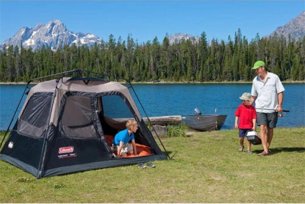 e116d2832814480c903f9b769993d2a0 Coleman 4-Person Cabin Camping Tent with Instant Setup, 1 Room, Gray