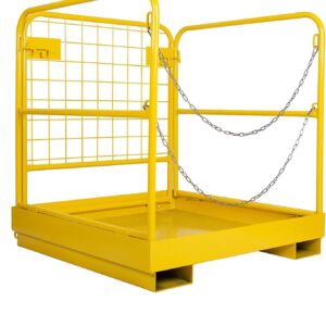 KUAFU 36x36 Forklift Safety Cage Heavy Duty Steel Forklift Man Basket 1200 LBS