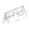Sportspower Super Star Metal Swing Set with Saucer Swing, Glider Swing, Lifetime Warranty on Blow Molded Slide, and Bonus Anchor Kit
