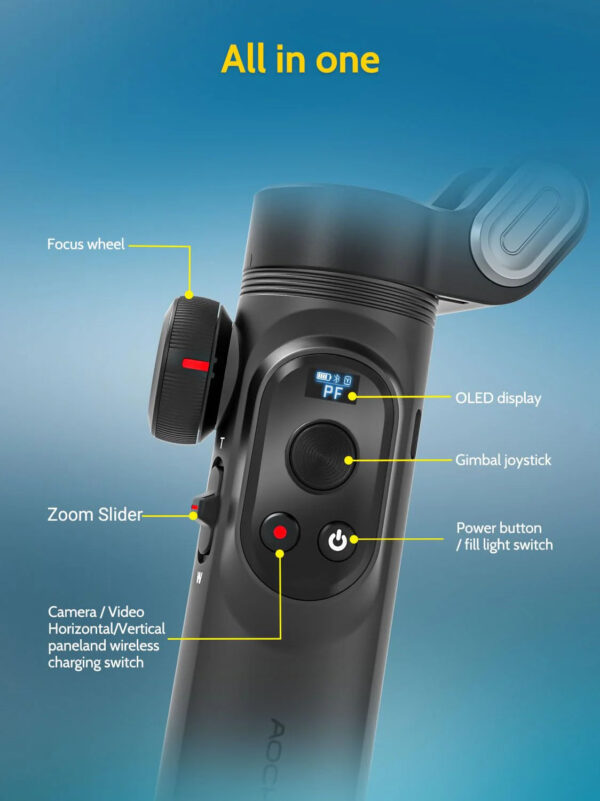 e161e2e5fea84cf5a8af0aa1183fae10 AOCHUAN Gimbal Stabilizer for Smartphone w/Wireless Charging