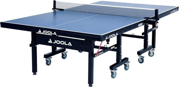 e1e4127fa1b7474a86cafddfeba1e0f4 JOOLA Inside Professional MDF Indoor Ping Pong Table with Quick Clamp Table Tennis Net and Post Set - 10 Minute Easy Assembly - Tournament Quality - Foldable with Single Player Playback Mode