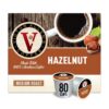 Victor Allen’s Coffee Hazelnut Blend Medium Roast, 80 K-Cup Pods, Flavored Arabica for Keurig Brewers