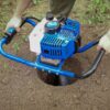 Post Hole Digger Gas Powered, 52cc 2.4 HP 2 Stroke Engine Earth Auger with 8" Drill Bit, EPA Compliant Post Hole Auger