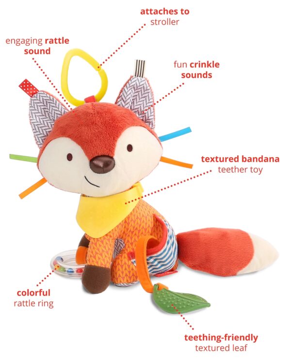 Skip Hop Bandana Buddies Fox Baby Stroller Multi-Sensory Activity Toy