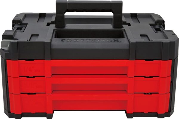e366fd1e946245a0b9817e78cfcfe379 Craftsman 262-Piece Mechanic Tool Set, Master Socket Set with 3-Drawer VERSASTACK Tool Box, SAE/Metric Set (CMMT45309)